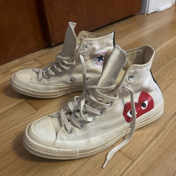 PLAY Converse x Comme de Garçon High Top Sneakers - Picture 1 of 9